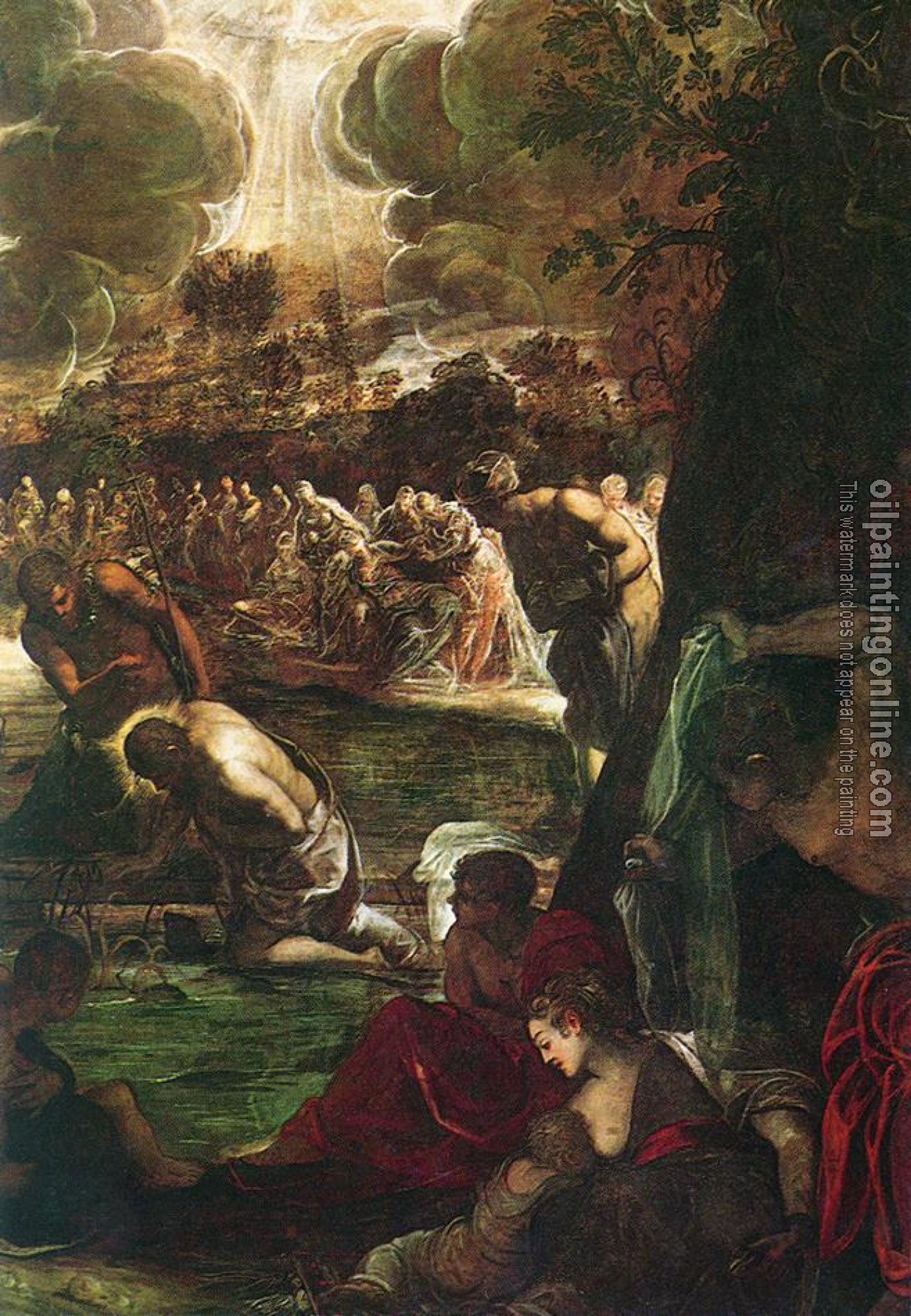 Jacopo Robusti Tintoretto - Baptism of Christ detail